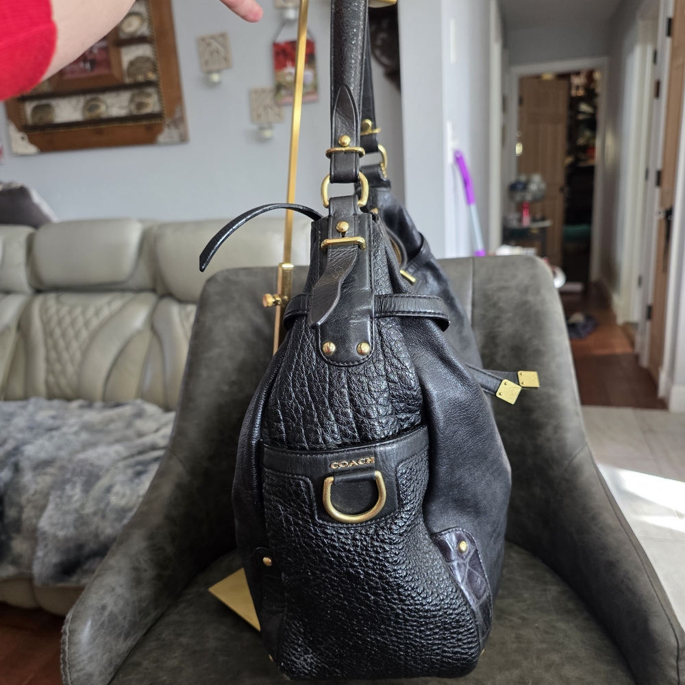 Coach Black Leather Hobo Bag - Picture 9 of 14